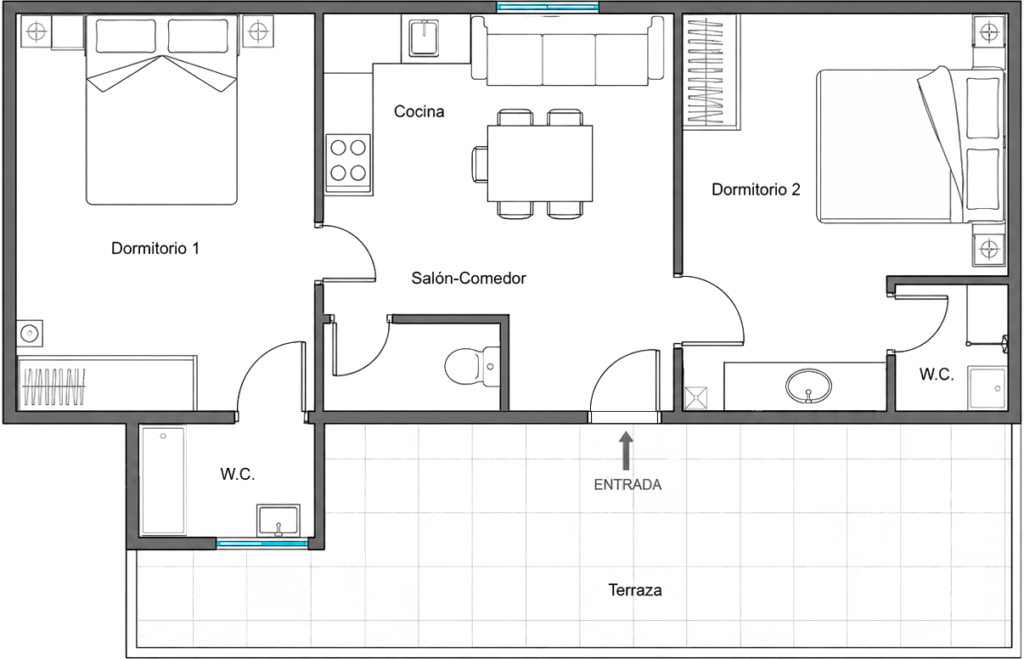 Luxury Villa Terrace XL - Plano